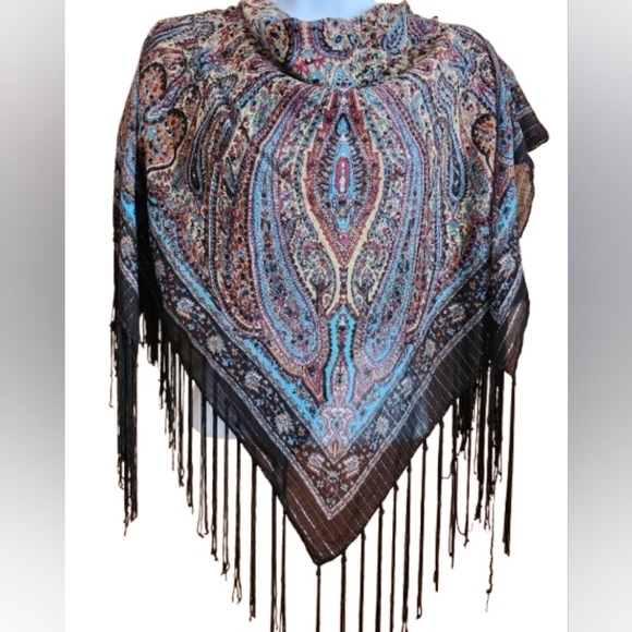 Accessories - India Bohemian Paisley Fringe Shawl Cotton